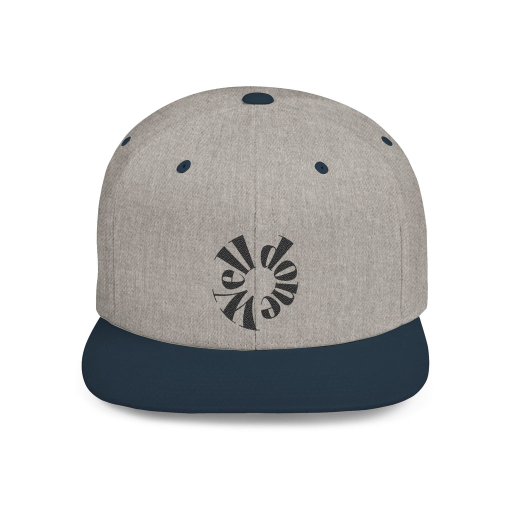 Spiral Sunburst Snapback Hat | Retro Flat Bill Cap