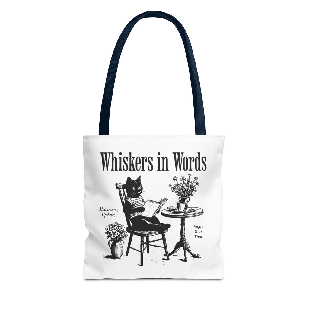 "Whiskers in Words" — The Literary Cat Tote – product view 13