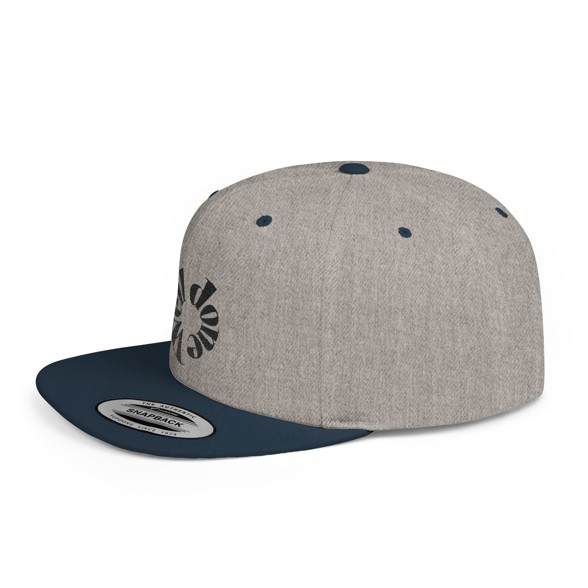 Spiral Sunburst Snapback Hat | Retro Flat Bill Cap