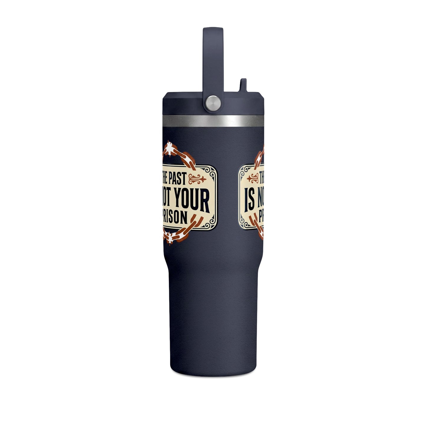 Nomad Tumbler — 32oz Insulated Travel Bottle | "The Past Is Not Your Prison"