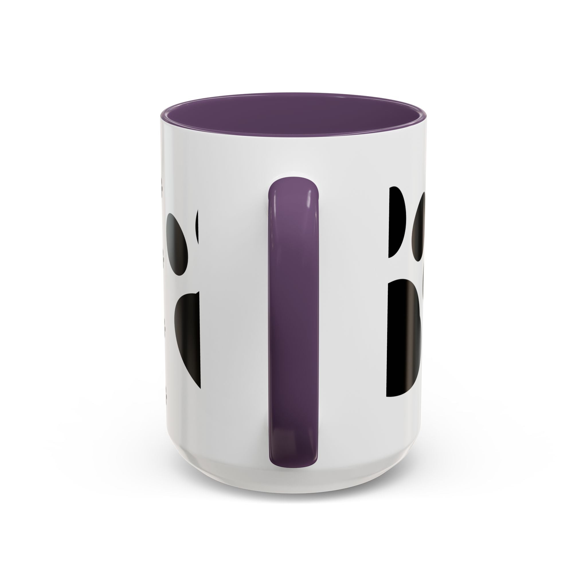 Paw Print Coffee Mug – Black Accent Ceramic Mug for Pet Lovers (11/15oz)