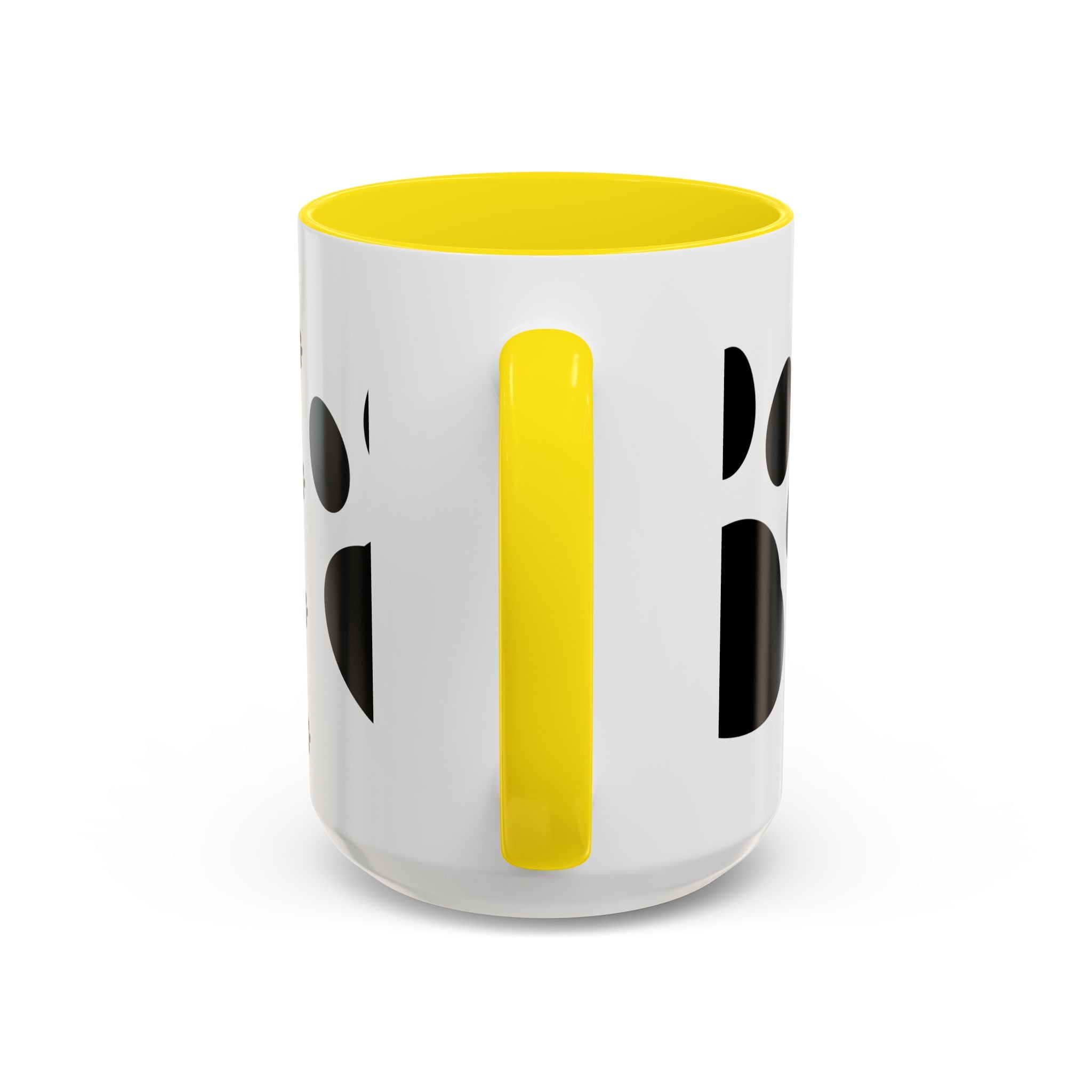 Paw Print Coffee Mug – Black Accent Ceramic Mug for Pet Lovers (11/15oz)