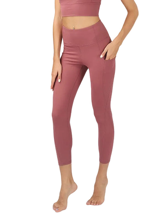 Fitness High Waist Buttery soft Leggings Yoga Pants Activewear OTOS Active Mauve S 