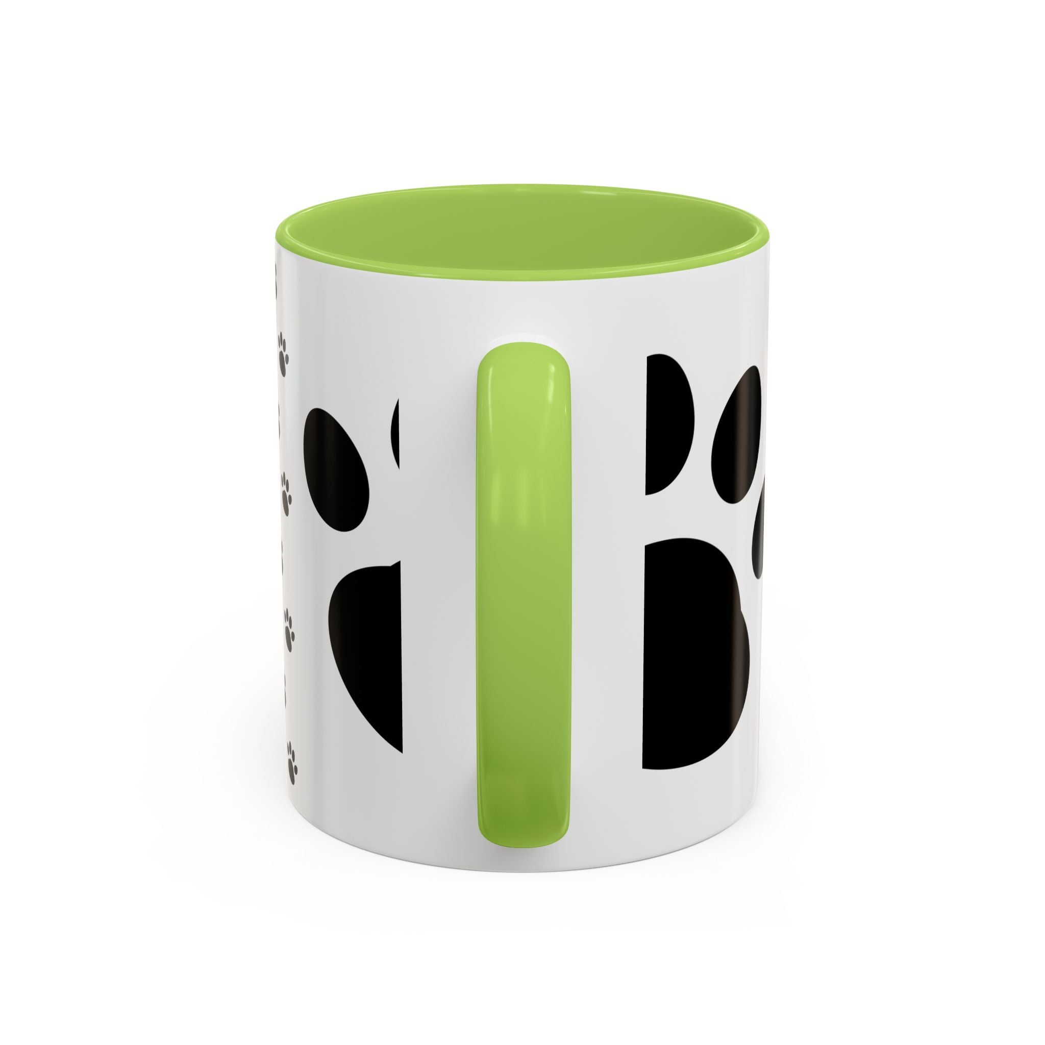 Paw Print Coffee Mug – Black Accent Ceramic Mug for Pet Lovers (11/15oz)