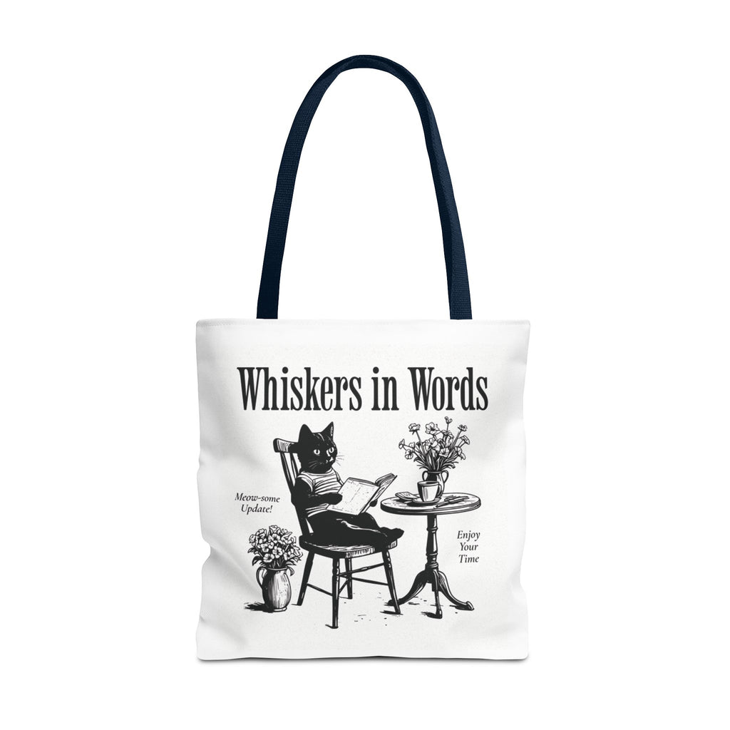 "Whiskers in Words" — The Literary Cat Tote – product view 15