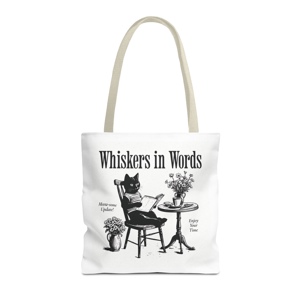 "Whiskers in Words" — The Literary Cat Tote – product view 11