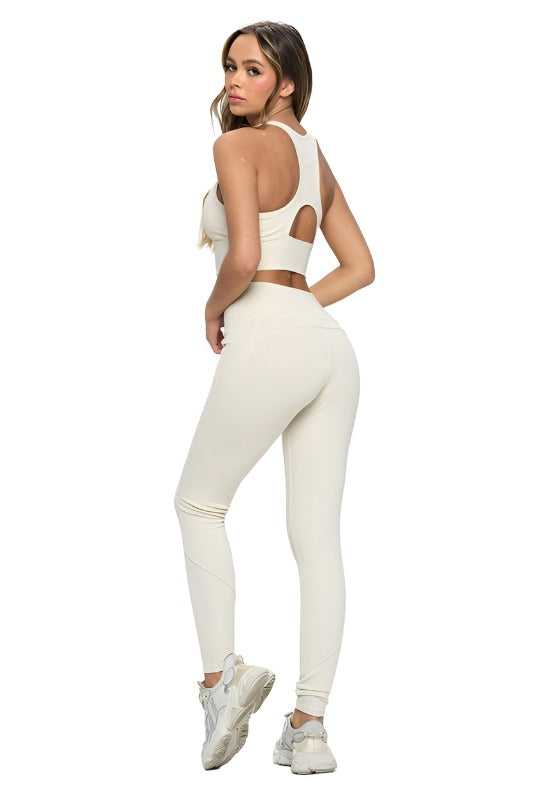 Yoga sets Two Piece Activewear Set with Cut-Out detail for fitness Activewear OTOS Active   