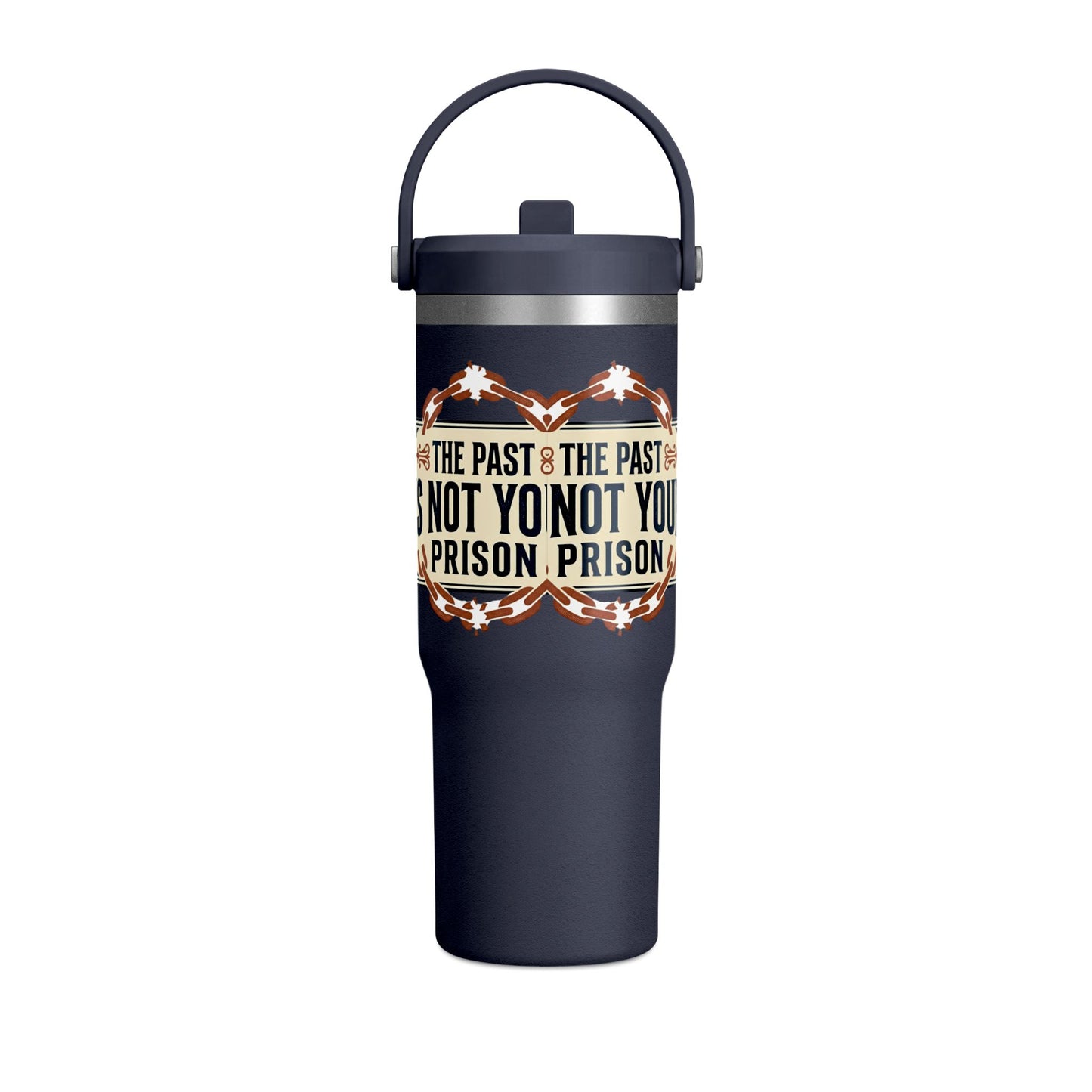 Nomad Tumbler — 32oz Insulated Travel Bottle | "The Past Is Not Your Prison"