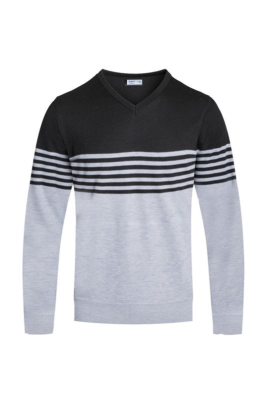 Weiv Mens Knit VNeck Pullover Sweater  WEIV   