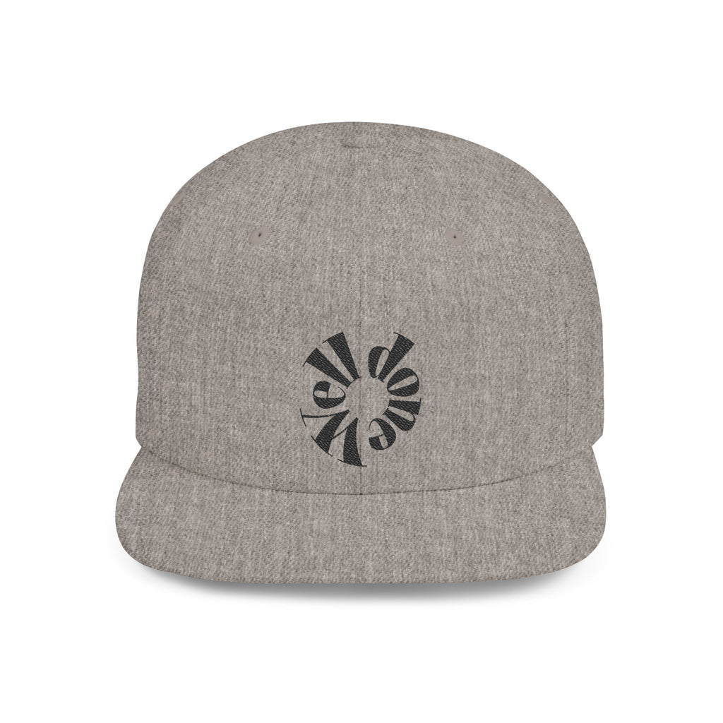 Spiral Sunburst Snapback Hat | Retro Flat Bill Cap