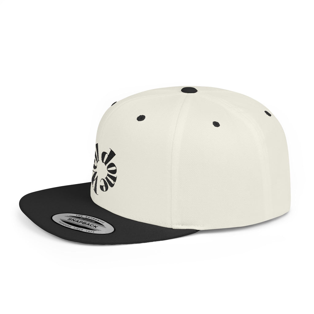 Spiral Sunburst Snapback Hat | Retro Flat Bill Cap