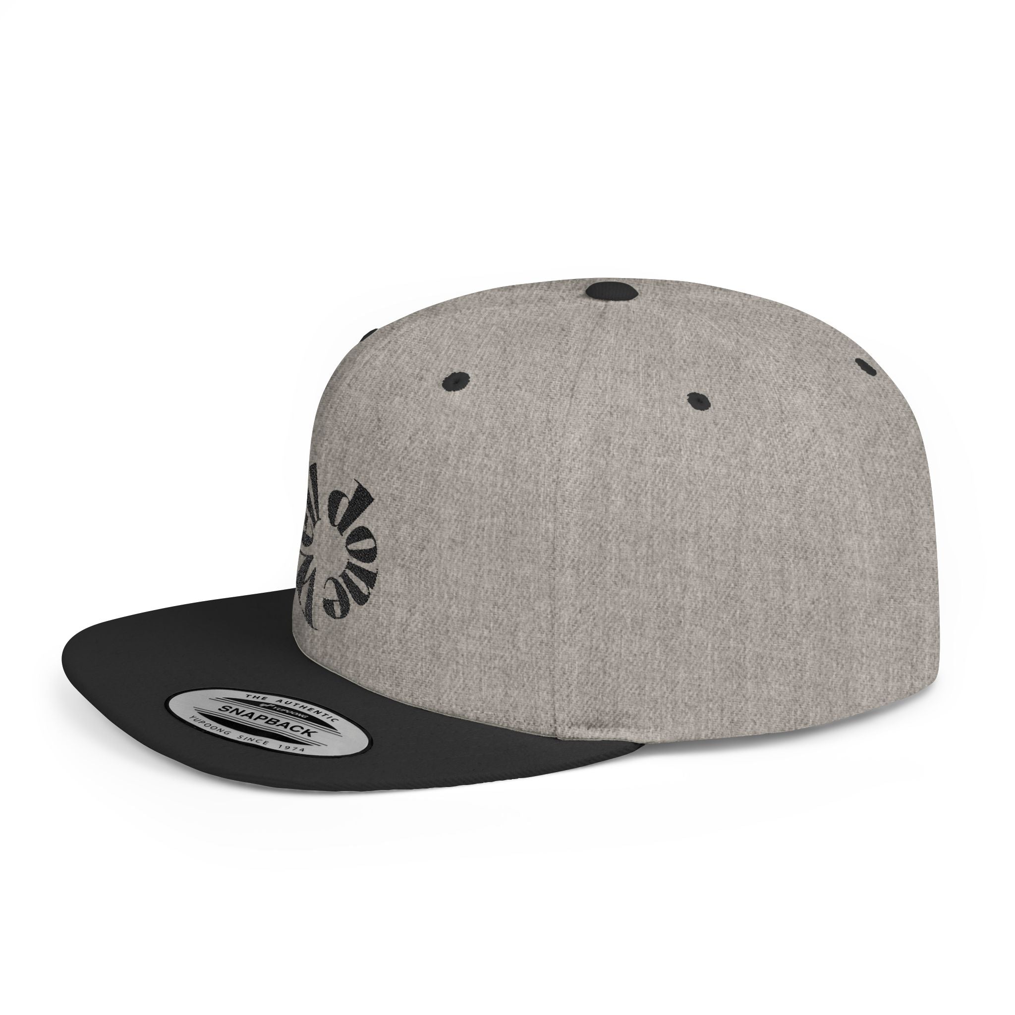 Spiral Sunburst Snapback Hat | Retro Flat Bill Cap