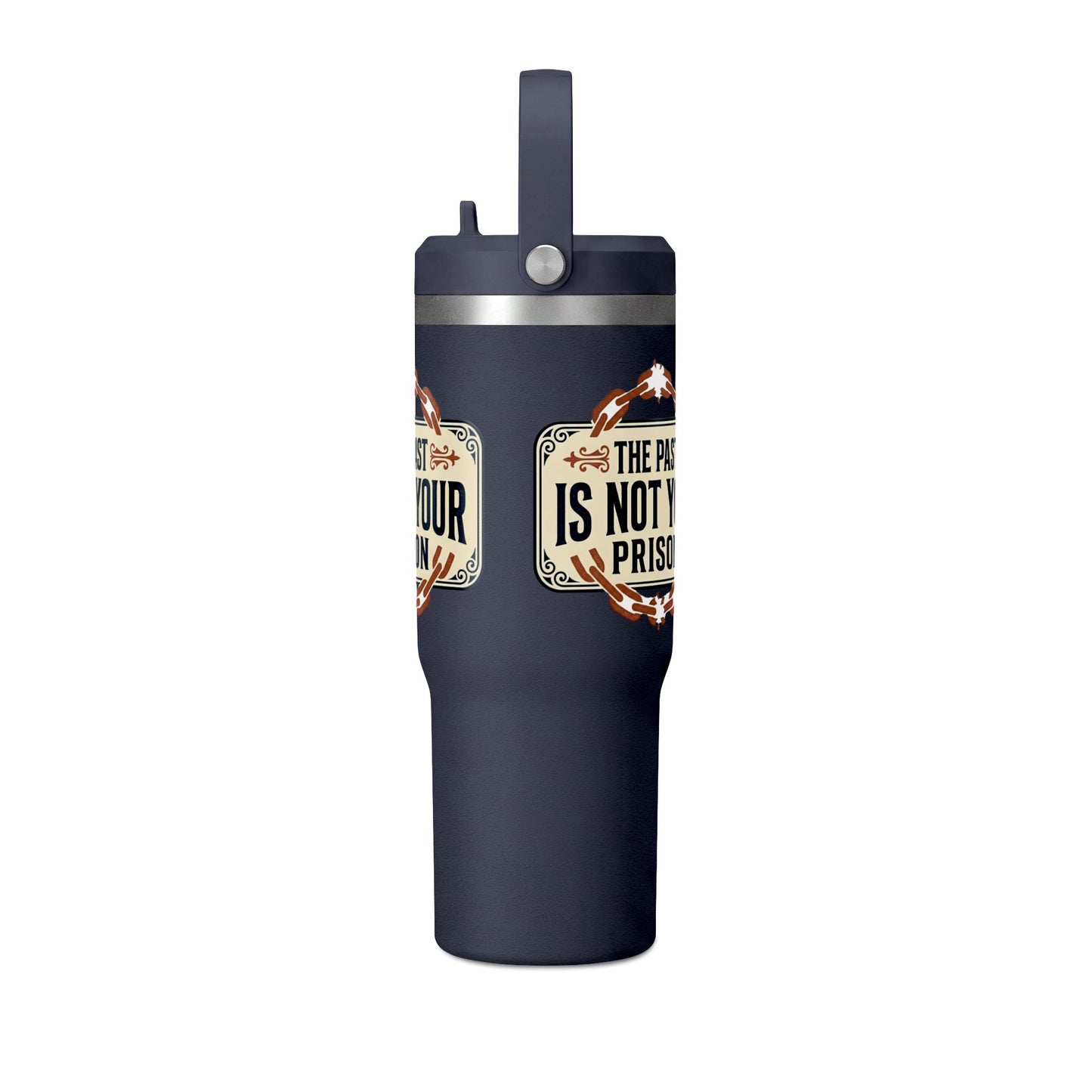 Nomad Tumbler — 32oz Insulated Travel Bottle | "The Past Is Not Your Prison"
