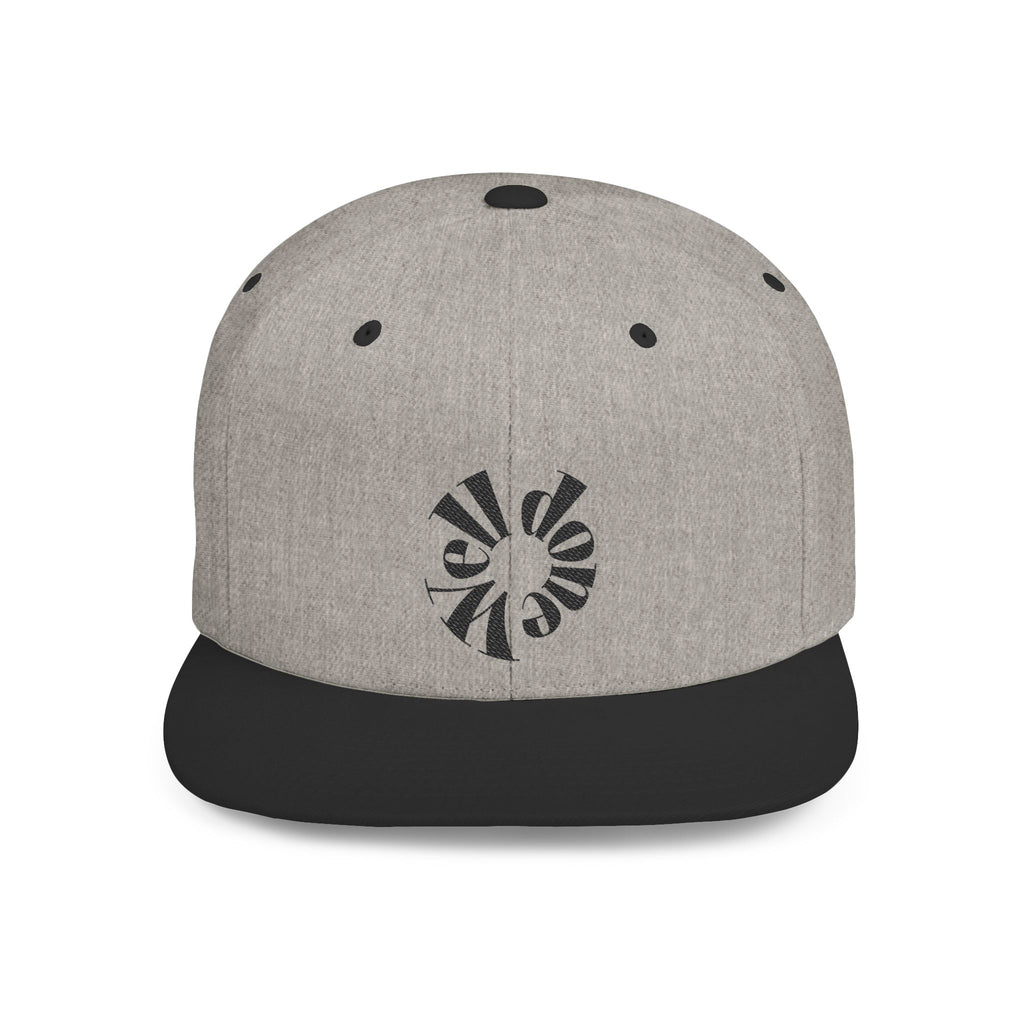 Spiral Sunburst Snapback Hat | Retro Flat Bill Cap