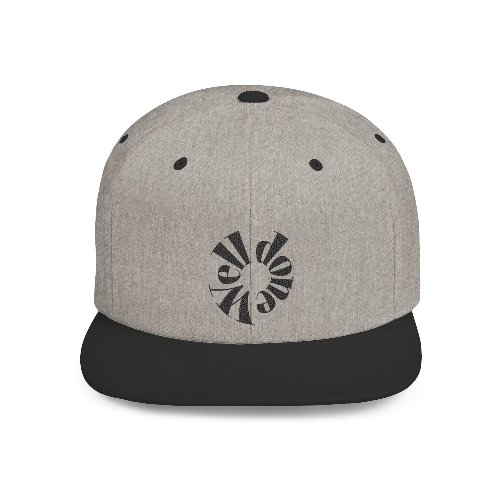 Spiral Sunburst Snapback Hat | Retro Flat Bill Cap