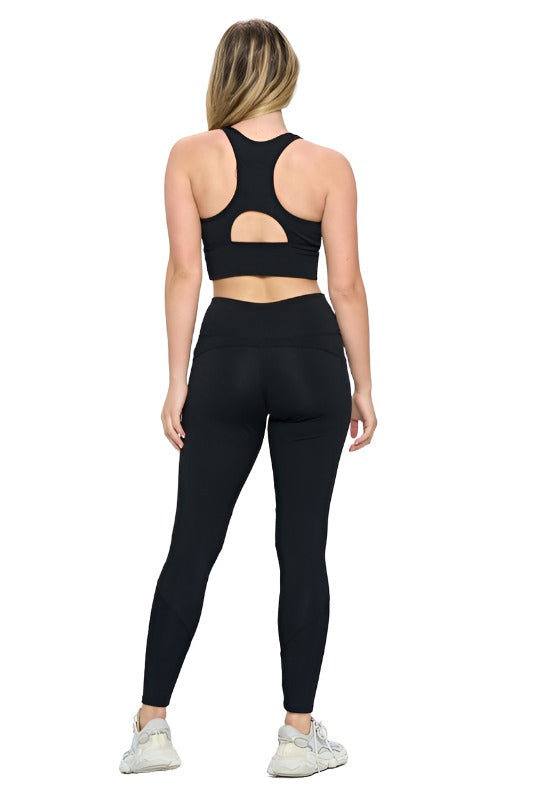 Yoga sets Two Piece Activewear Set with Cut-Out detail for fitness Activewear OTOS Active   