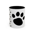Paw Print Coffee Mug – Black Accent Ceramic Mug for Pet Lovers (11/15oz)