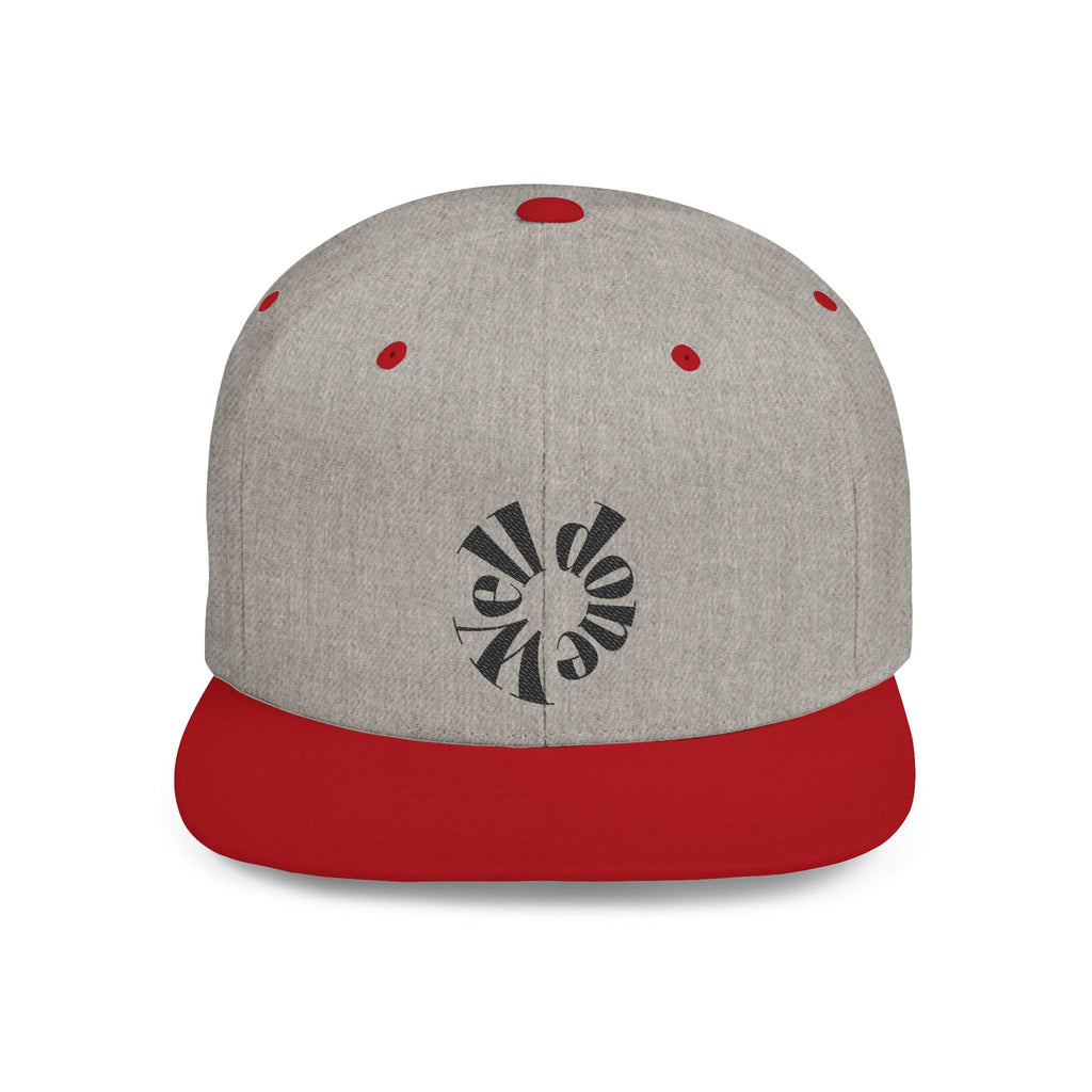 Spiral Sunburst Snapback Hat | Retro Flat Bill Cap