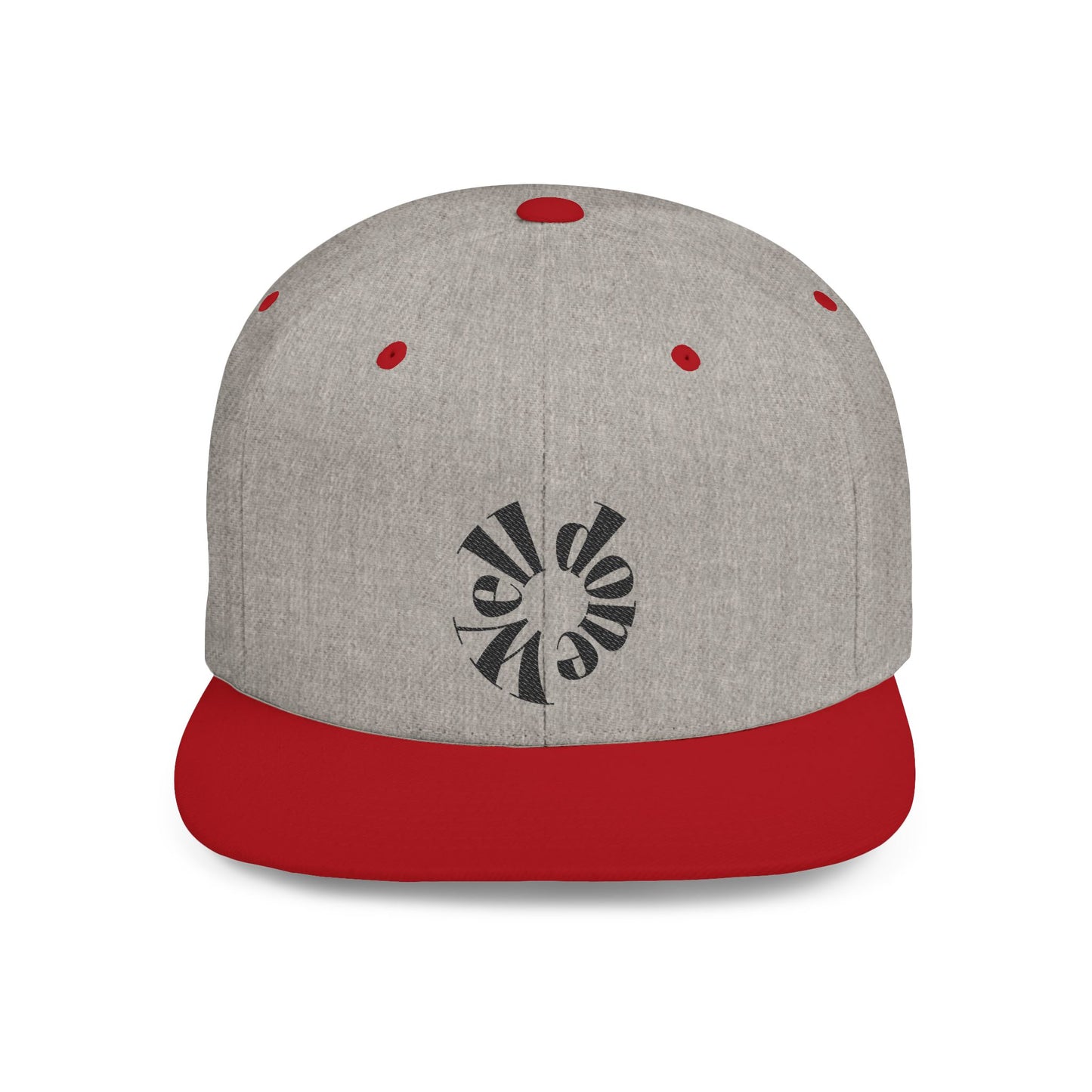 Spiral Sunburst Snapback Hat — Retro Graphic Flat Bill Cap