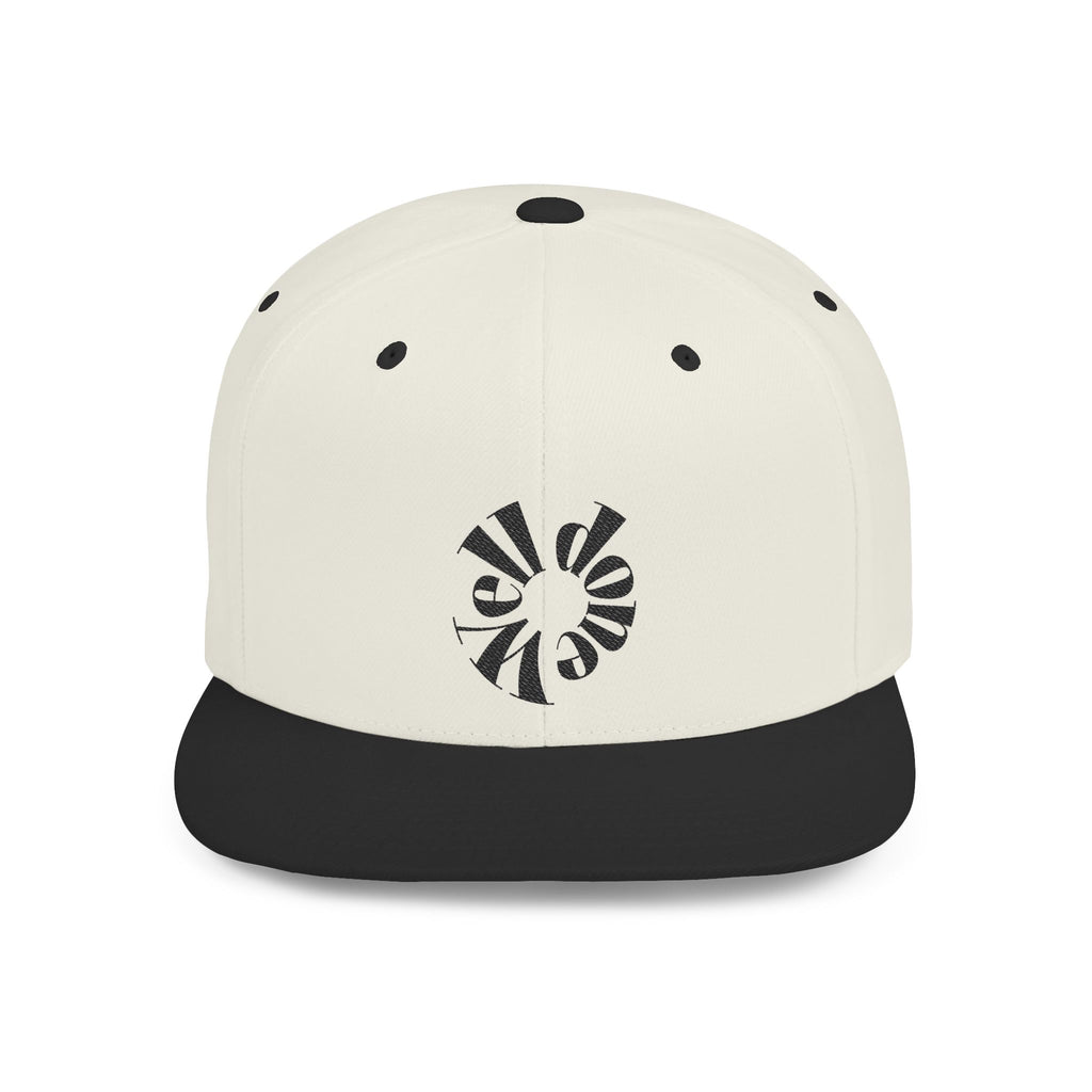 Spiral Sunburst Snapback Hat | Retro Flat Bill Cap