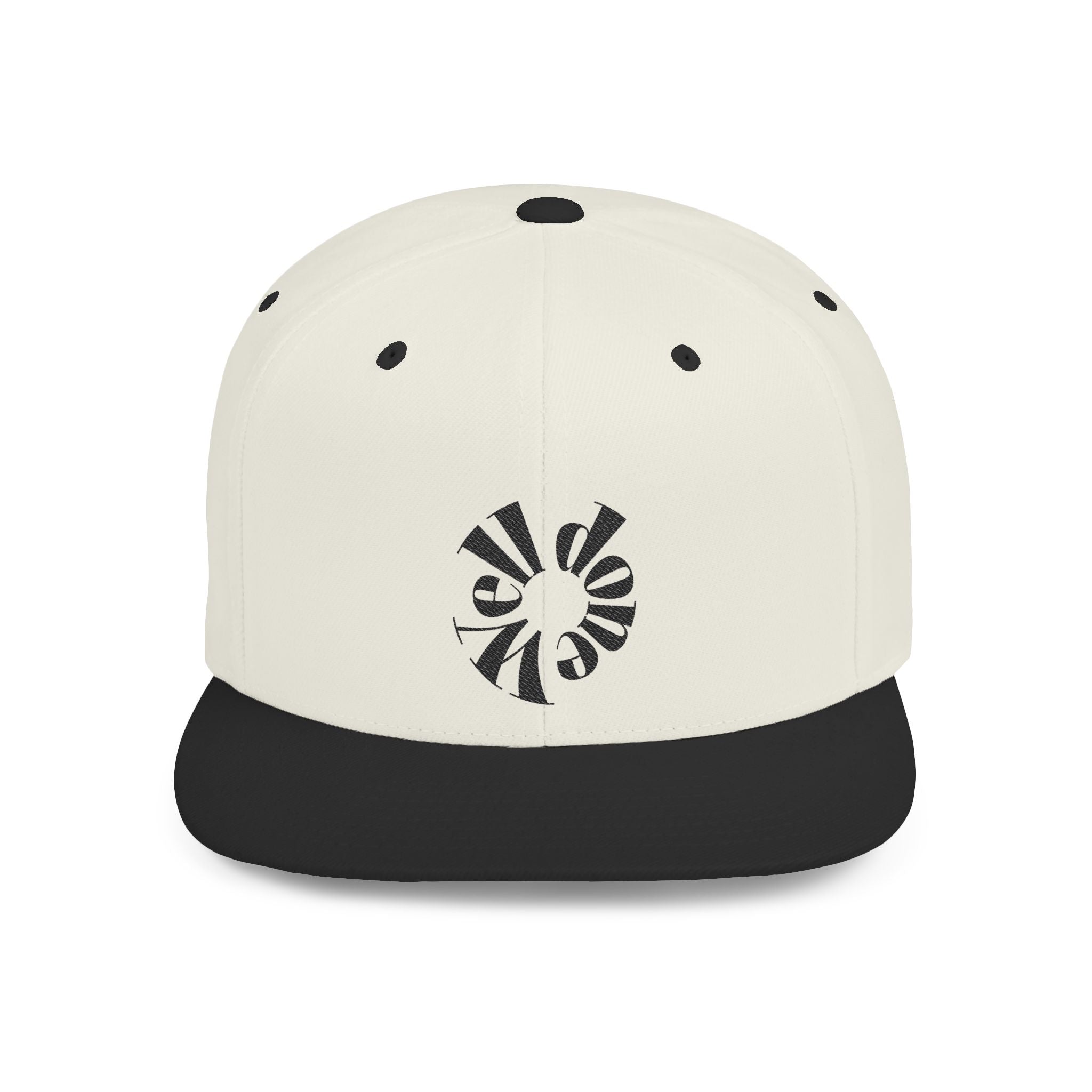 Spiral Sunburst Snapback Hat | Retro Flat Bill Cap