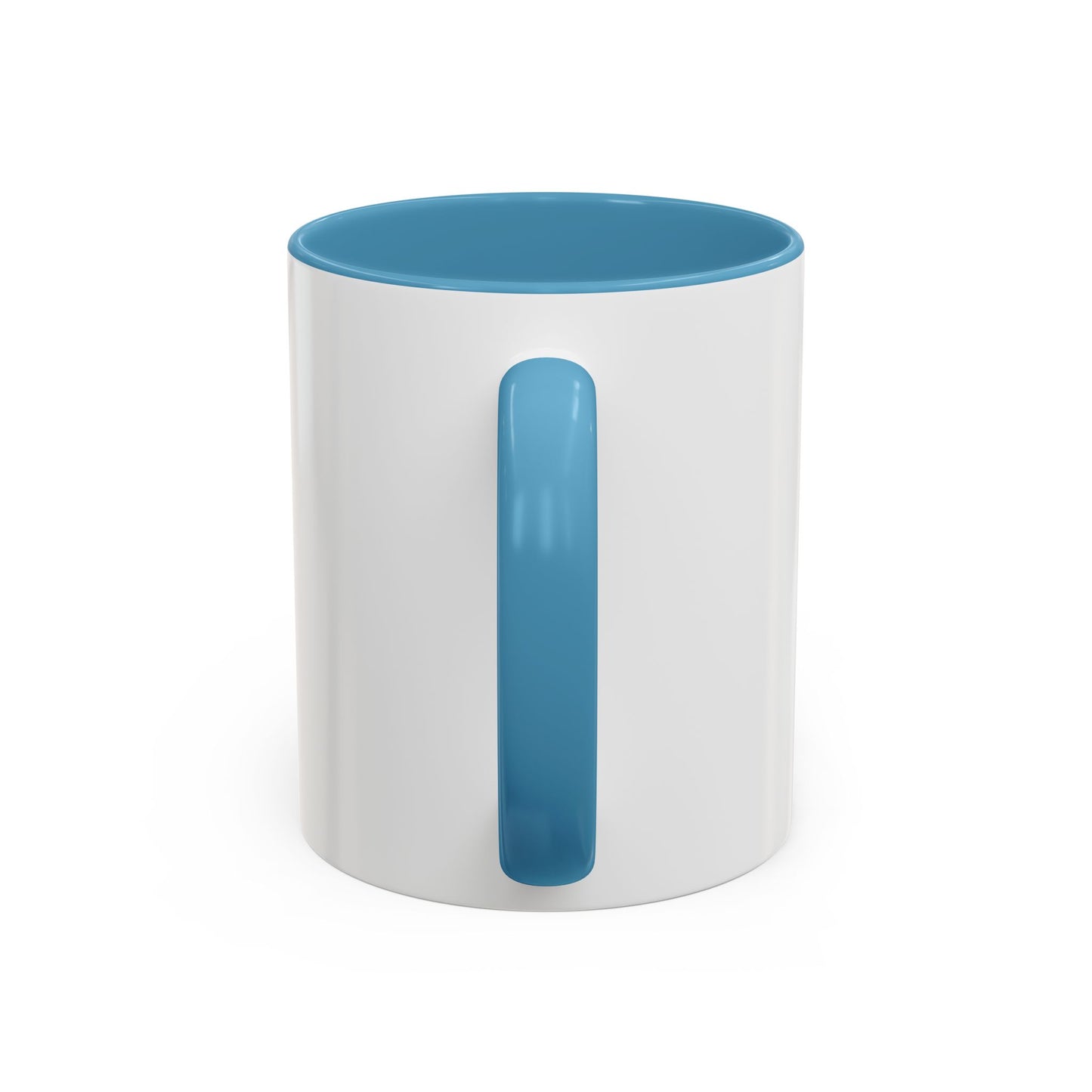 First We Drink Coffee Accent Mug — "First we drink coffee. Then we do stuff."