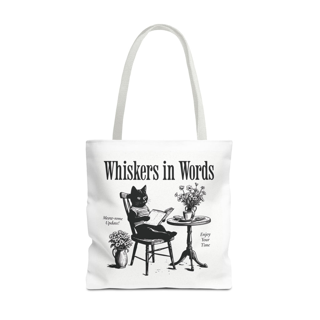 "Whiskers in Words" — The Literary Cat Tote – product view 9