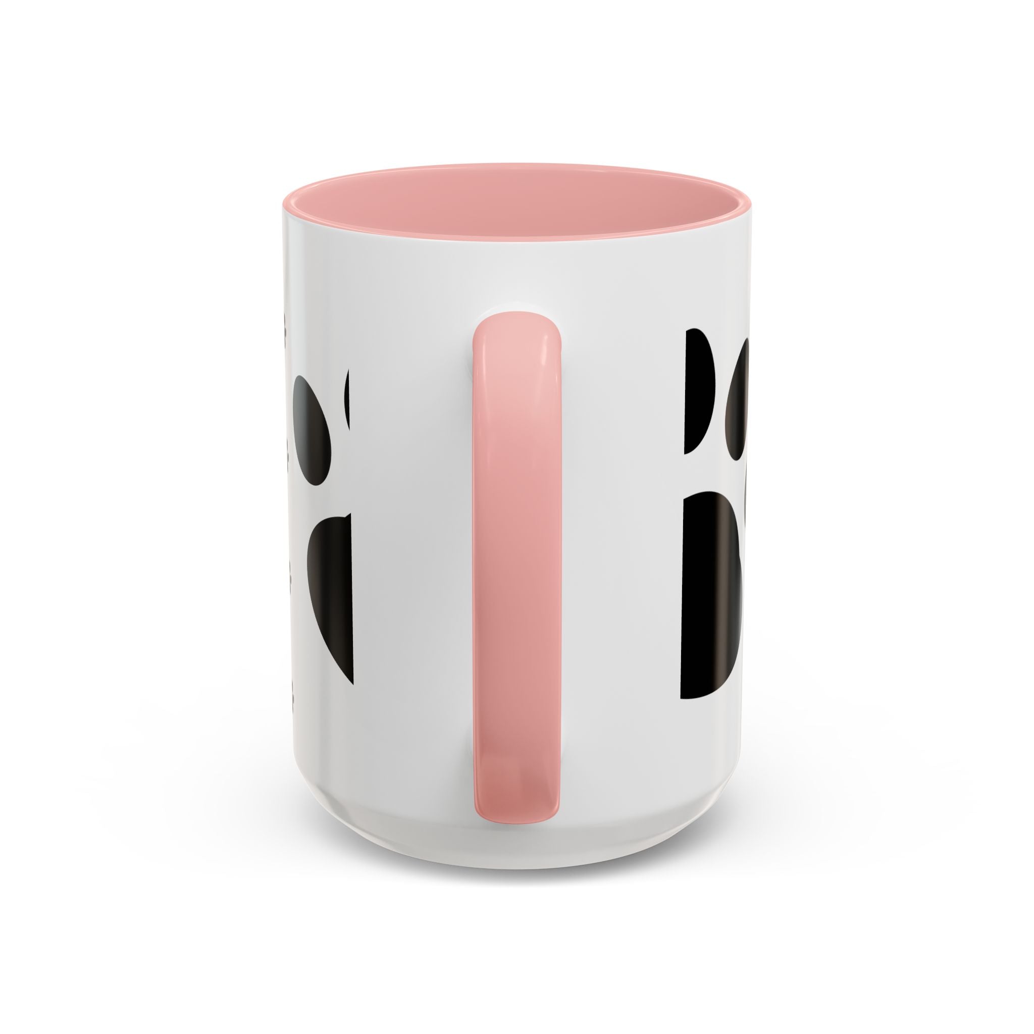 Paw Print Coffee Mug – Black Accent Ceramic Mug for Pet Lovers (11/15oz)