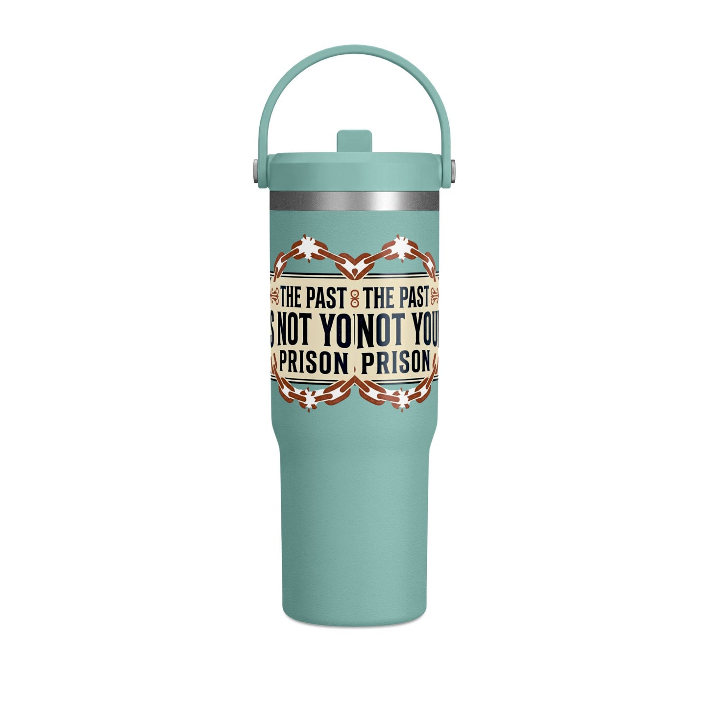 Nomad Tumbler — 32oz Insulated Travel Bottle | "The Past Is Not Your Prison"