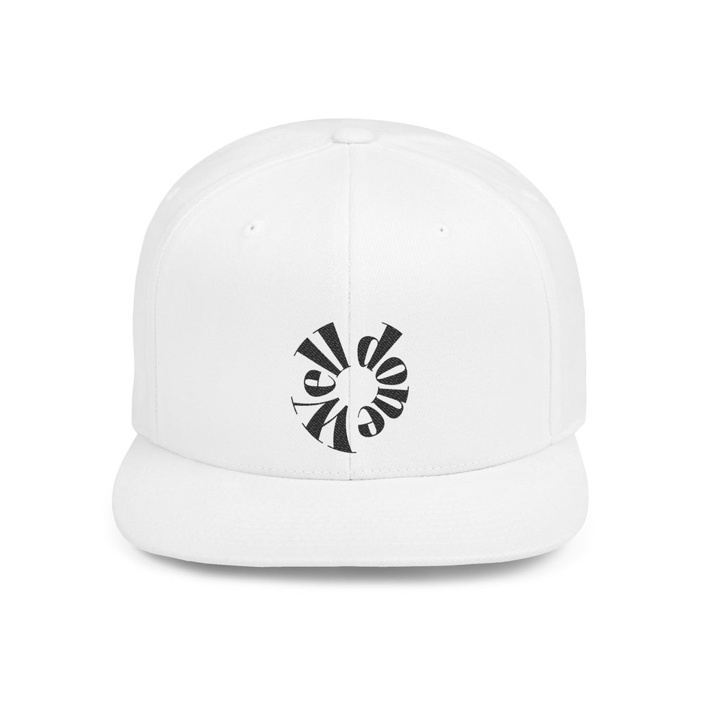 Spiral Sunburst Snapback Hat | Retro Flat Bill Cap