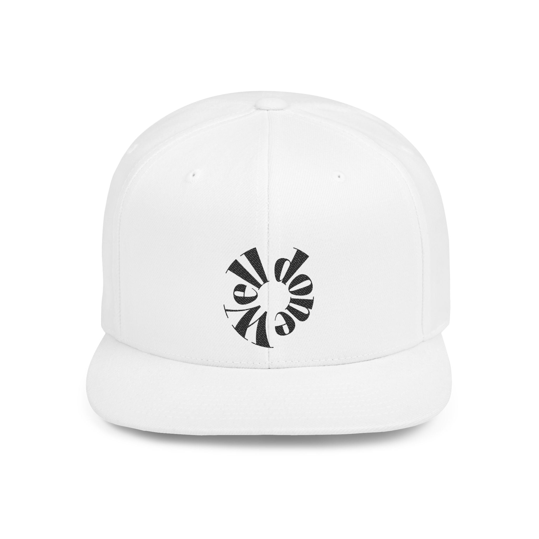 Spiral Sunburst Snapback Hat | Retro Flat Bill Cap