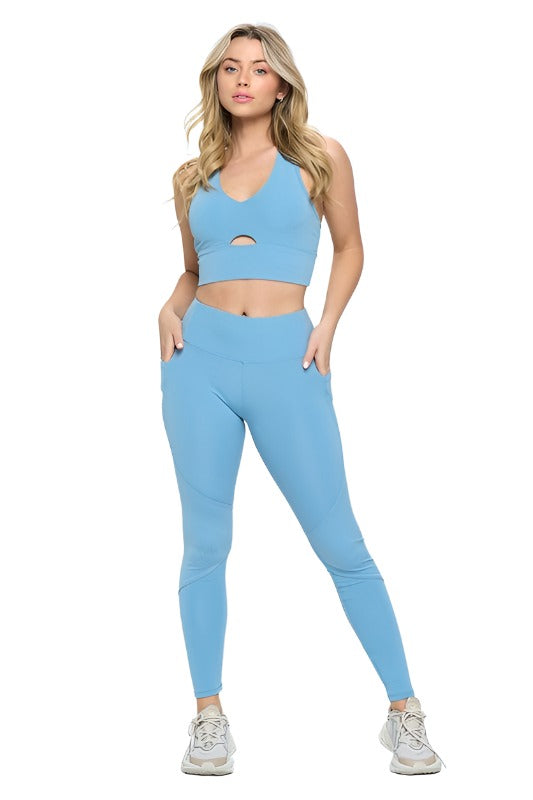 Yoga sets Two Piece Activewear Set with Cut-Out detail for fitness Activewear OTOS Active   