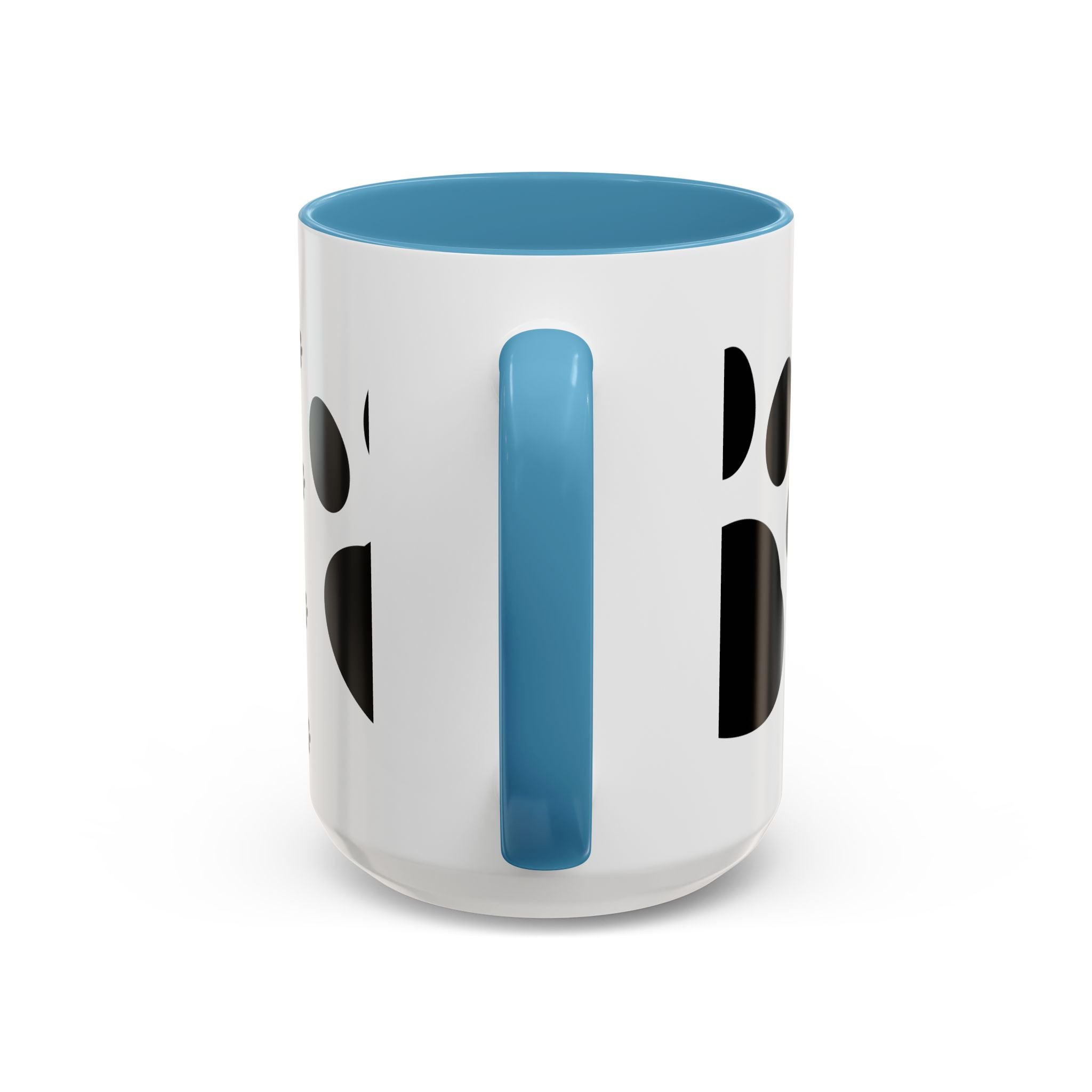 Paw Print Coffee Mug – Black Accent Ceramic Mug for Pet Lovers (11/15oz)