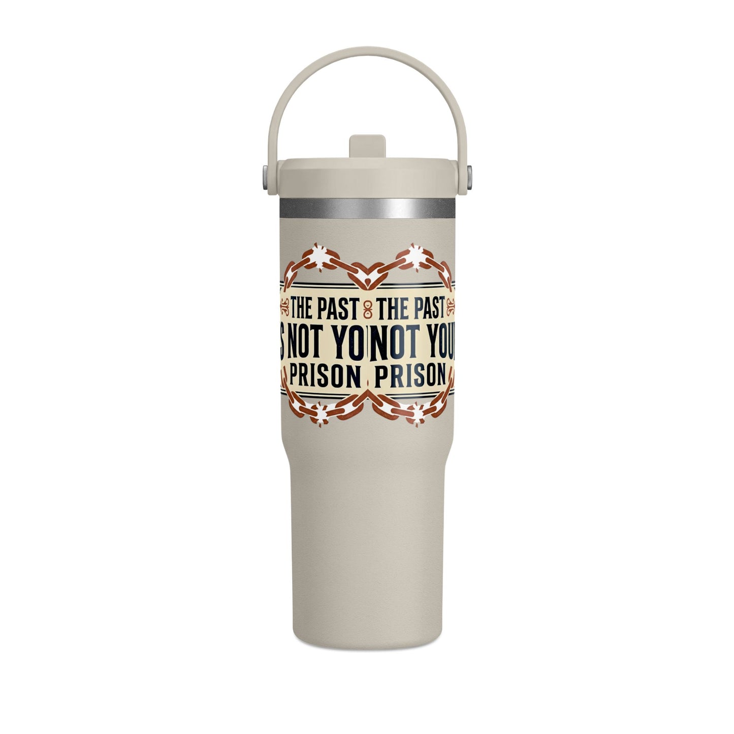 Nomad Tumbler — 32oz Insulated Travel Bottle | "The Past Is Not Your Prison"