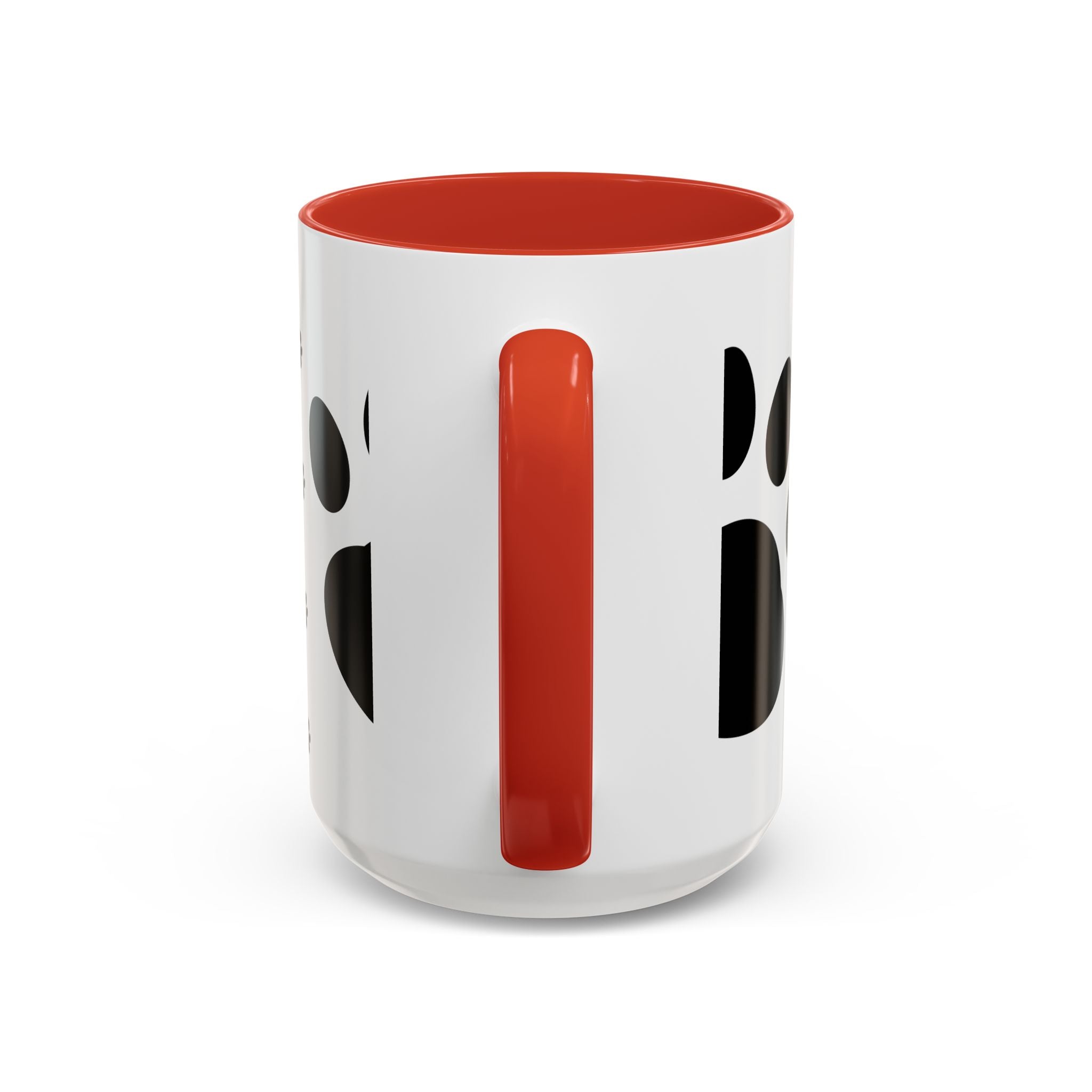 Paw Print Coffee Mug – Black Accent Ceramic Mug for Pet Lovers (11/15oz)