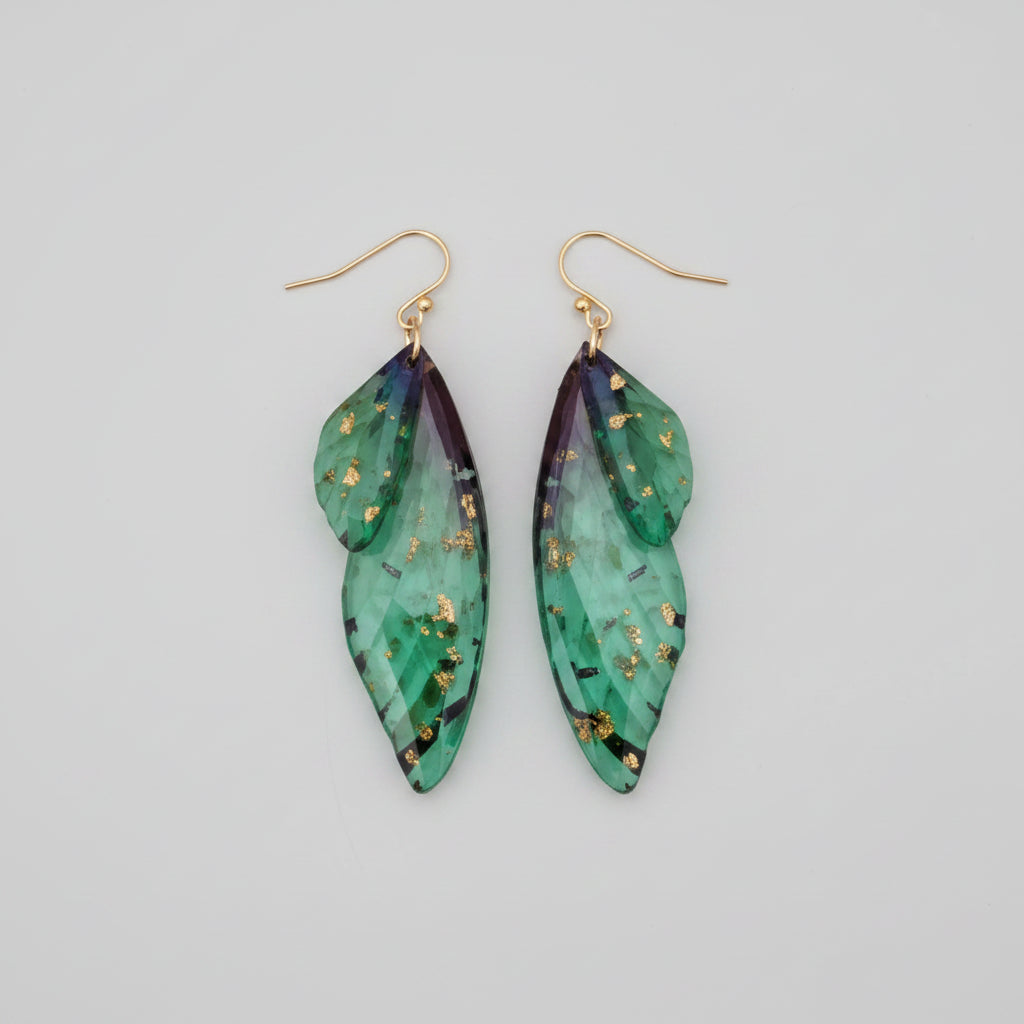 Ethereal Butterfly Wing Drop Earrings