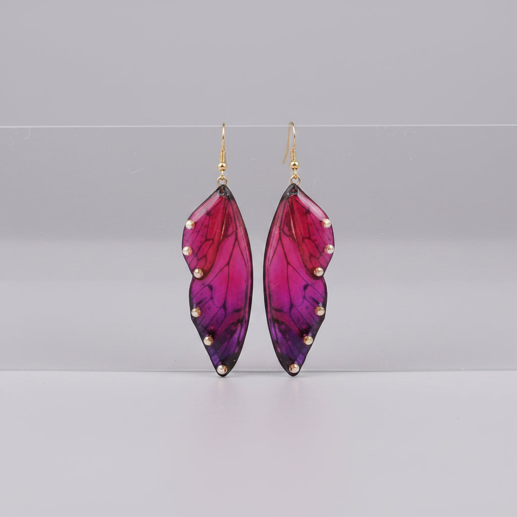 Ethereal Butterfly Wing Drop Earrings