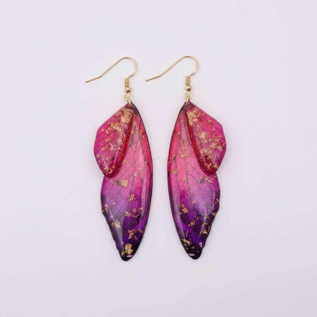 Ethereal Butterfly Wing Drop Earrings