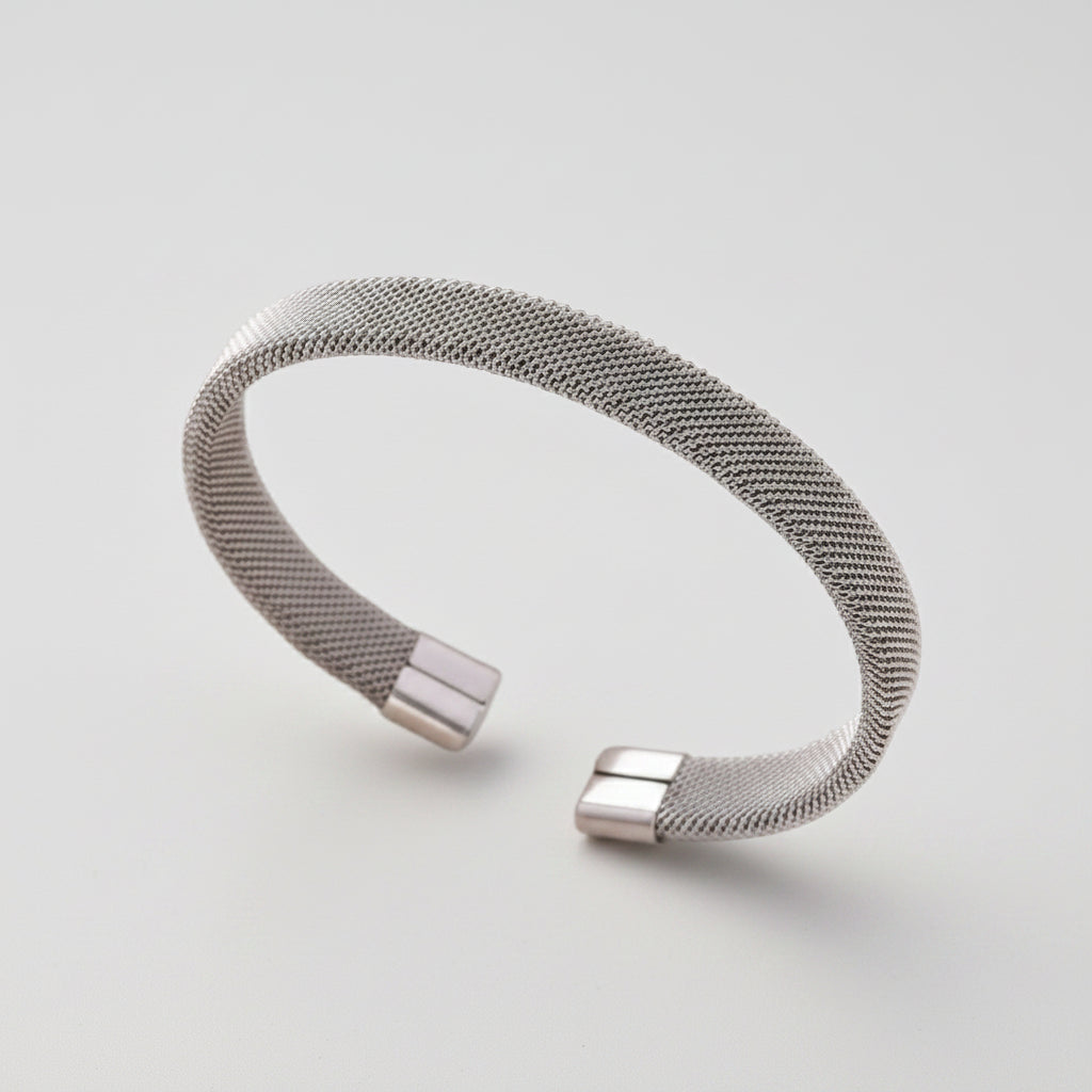 Black Mesh Cuff Bracelet