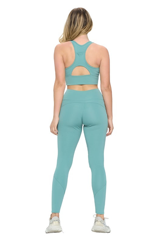 Yoga sets Two Piece Activewear Set with Cut-Out detail for fitness Activewear OTOS Active   