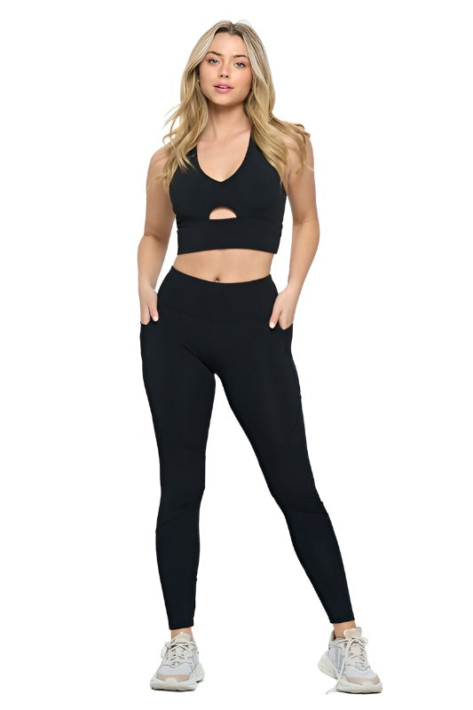Yoga sets Two Piece Activewear Set with Cut-Out detail for fitness Activewear OTOS Active   