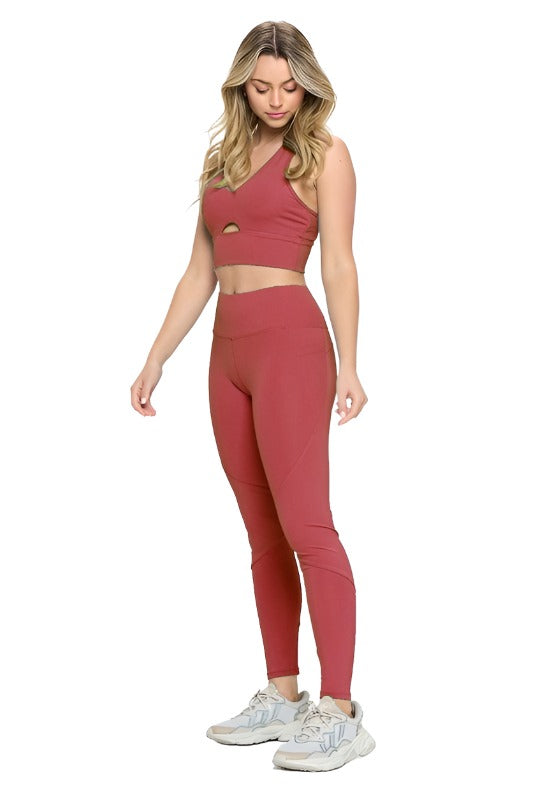 Yoga sets Two Piece Activewear Set with Cut-Out detail for fitness Activewear OTOS Active   