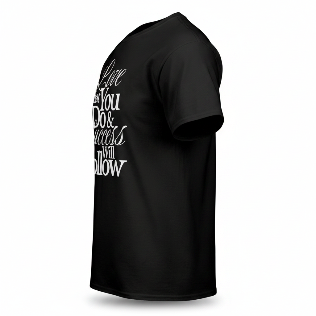 Side View - Black Triblend Crew