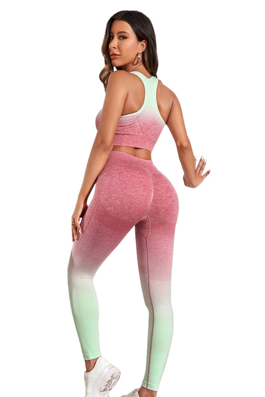 Yoga Sports Tank and Leggings Set in  Gradient Activewear Jeanobrand   